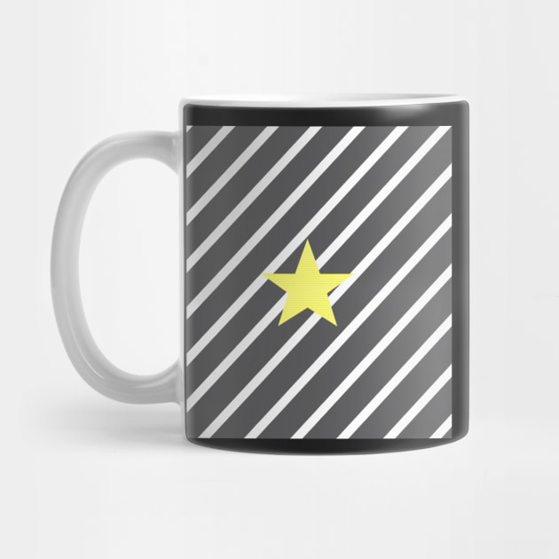 Star - Abstract geometric pattern - gray and white. by kerens